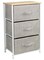 Sorbus Dresser with 3 Drawers - Bedside Furniture & Accent End Table Chest for Home, Bedroom Accessories, Office, College Dorm, Steel Frame, Wood Top, Fabric Drawers